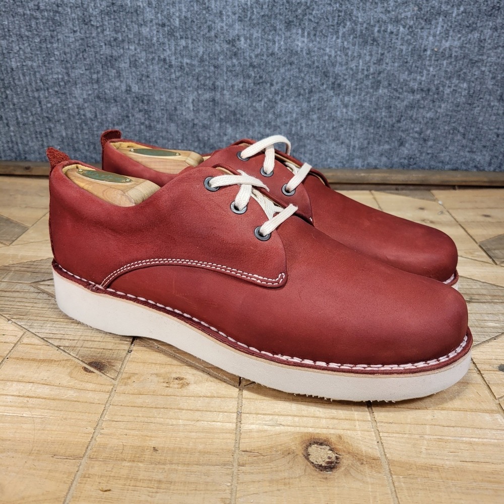 🔥 Samuel Hubbard Leather Shoes Men's Sz 9 Medium - Rust Nubuck Oxford
